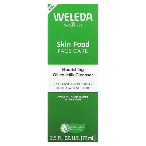 Weleda, Skin Food Face Care, Nourishing Oil-To-Milk Cleanser, 2.5 fl oz ...