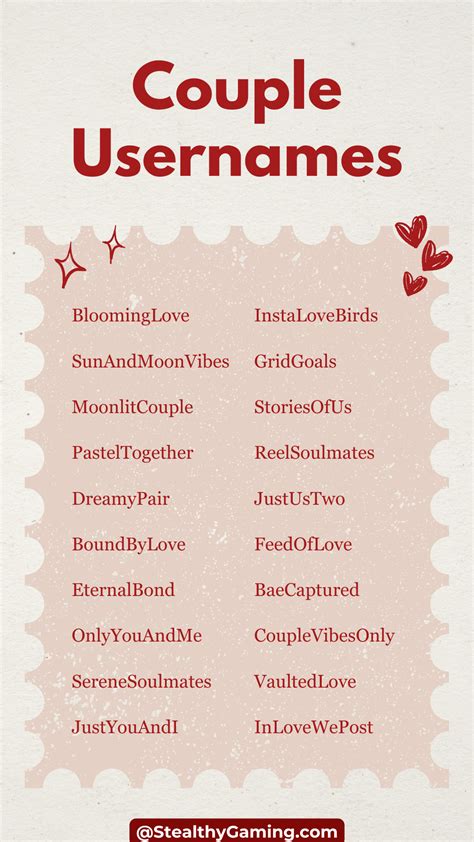 Adorable & Modern Username Ideas for Couples | Usernames for instagram ...