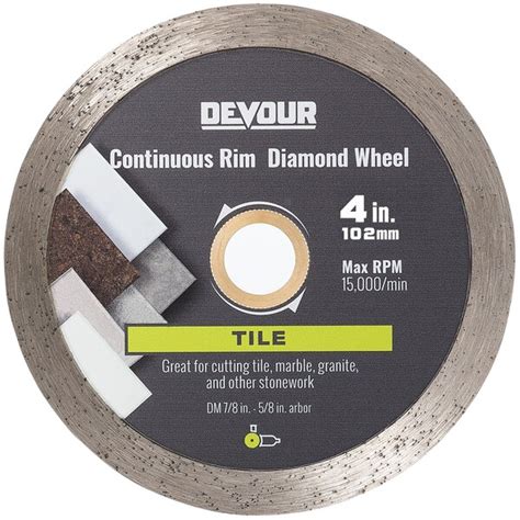 Devour 4" Tile Metal Bond Continuous Rim Blade MB040CT | Zoro