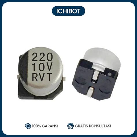 220uF 10v 6.3x5.4 SMD SMT Capacitor Elco Elko Kapasitor 220 uF ...