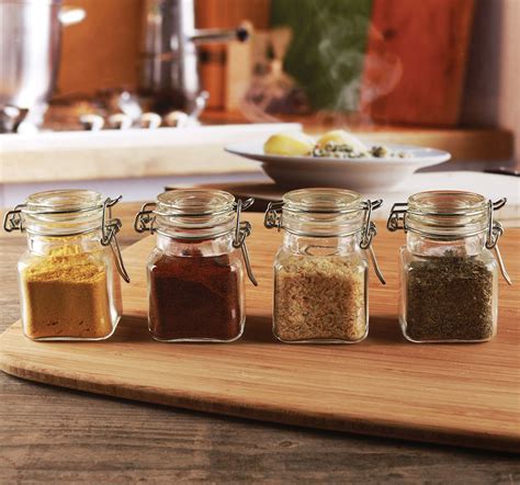 Buy Circleware Glass Spice Jar with Swing Top Hermetic Airtight Locking ...