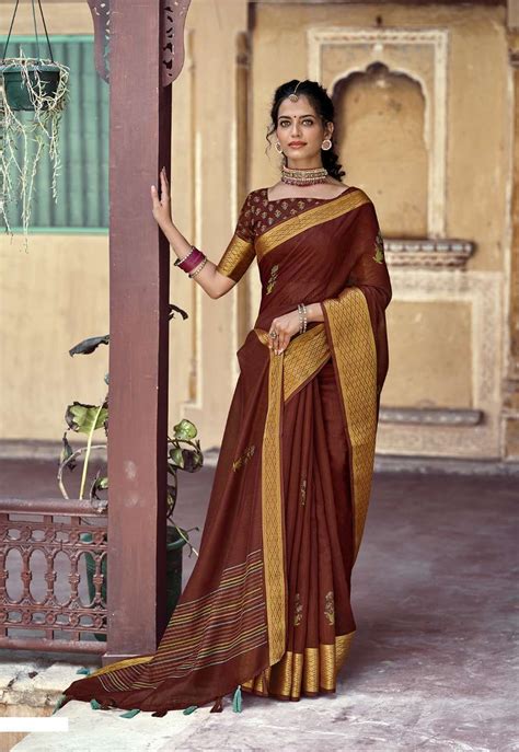SWARG BY TRIVENI COTTON PRINTED SAREE COLLECTION