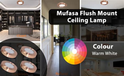 Mufasa 3 Watts Rose Gold Finish 6CM DIAMETER Led Surface Panel, Cabinet ...