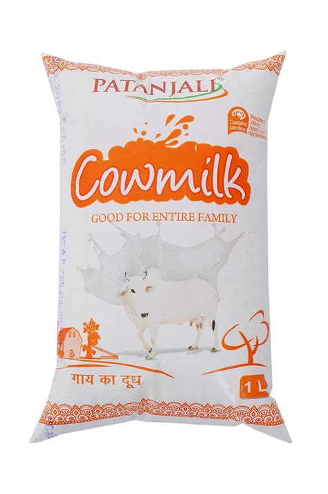 Patanjali Cow Milk Poly Pouch, 1 L : Amazon.in: Grocery & Gourmet Foods