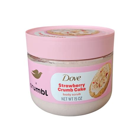 Dove X Crumbl 🍰🍓 Strawberry Crumb Cake Cookie Body Scrub 15 oz Limited ...