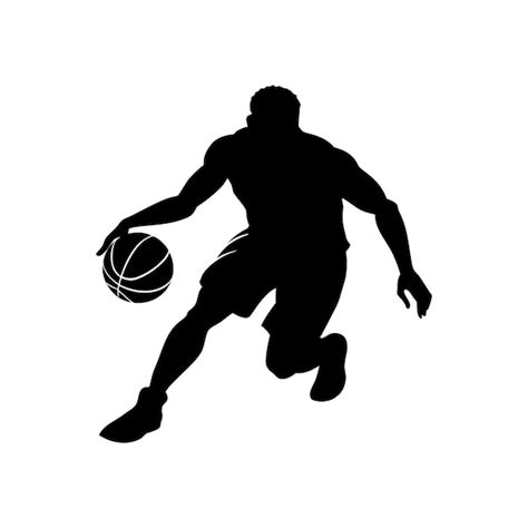 Silhueta de um jogador de basquete | Vetor Premium
