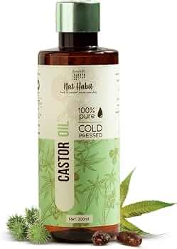 Nat Habit Cold Pressed 100% Pure Castor (Arandi) Oil for Skin & Hair ...