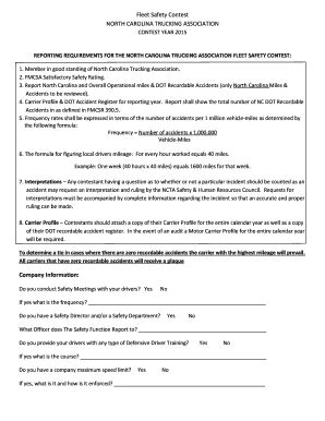 Fillable Online nctrucking wildapricot REPORTING REQUIREMENTS FOR THE ...