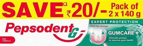 Buy PEPSODENT EXPERT PROTECTION GUM CARE TOOTHPASTE - 280 GM (140+140 ...
