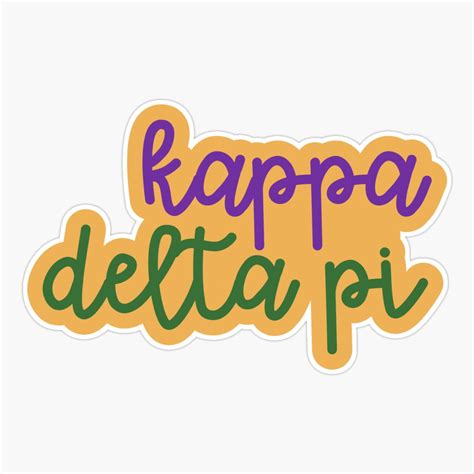 Maneki Kappa Delta Pi - Script Er, Phone Decal Water Bottle Stickers ...