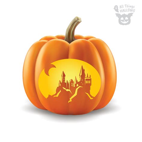 Hogwarts Pumpkin Stencil - Allthingshallows.com – AllThingsHallows