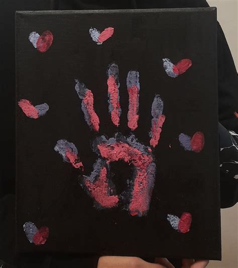 Valentines heart felt handprint hearts – Artofit