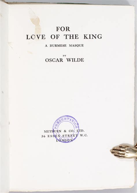 For Love of the King: A Burmese Masque. - Raptis Rare Books | Fine Rare ...