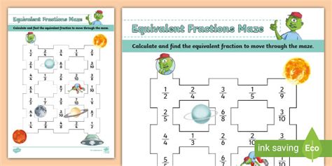 Equivalent Fractions Maze (teacher made)
