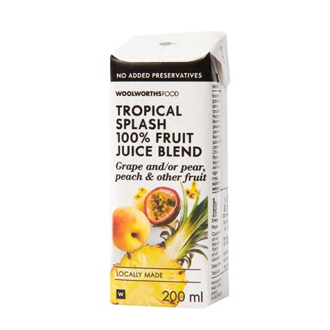 Tropical Splash 100 % Fruit Juice Blend 200 ml | Woolworths.co.za