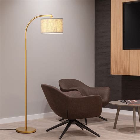 DEWENWILS Modern Gold Arched Floor Lamps with Adjustable Lampshade ...