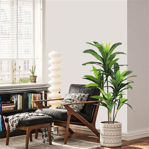 Buy VIAGDO Dracaena Silk Plant Artificial 4ft Faux House Plants ...