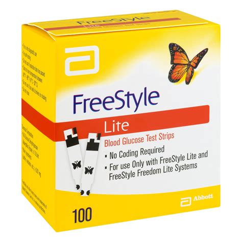FreeStyle Lite Blood Glucose Test Strips, 100 Ct - Walmart.com