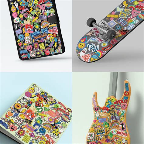 Sticker Bomb Cool Kawaii — Toycra