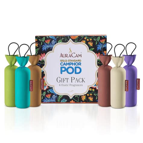 AuraCam Gold Standard Camphor POD Gift Pack 6 Exotic Fragrance Hamper ...