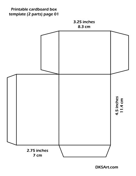 Image result for Recctangular Box Template Printable