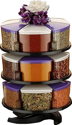 Cronus 360° Spice Rack Set of 18 Piece 3 Layer Spice Set -Plastic ...