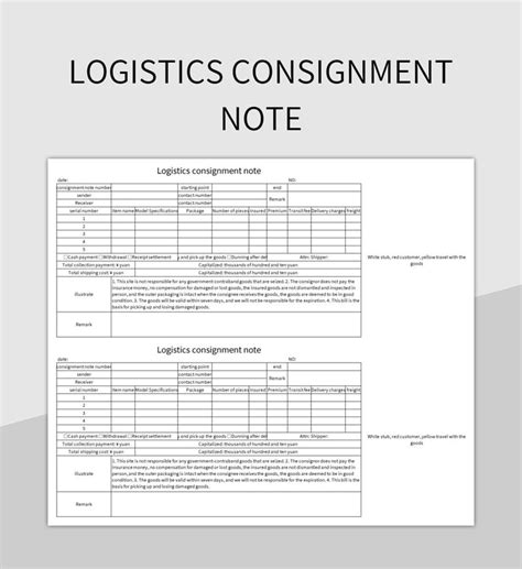 Image result for Cross-Border Consignment Note