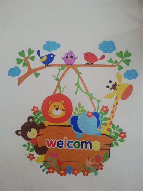 100Yellow ® Vinyl PVC Welcome Door Wall Sticker (65 x 60 cm ...