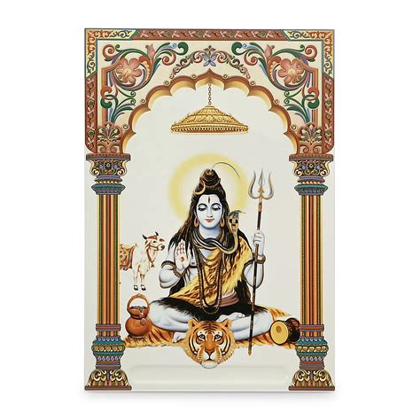 SUNPLUS Lord Shiva Picture Ceramic Pottery Handmade Tiles for Wall ...