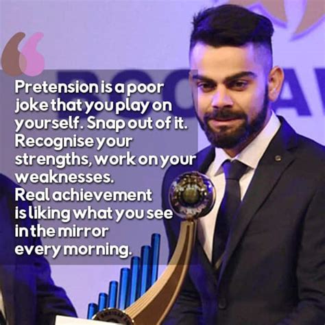 Inspirational statement by Virat Kohli