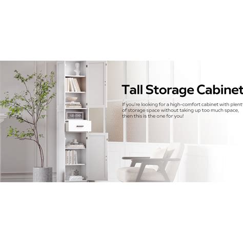 Narrow Floor Cabinet | Versatile Use in Living and Office | Durable ...