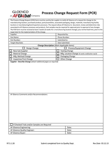 Image result for Process Change Form