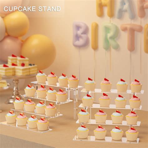 Buy Acrylic Tiered Display Stand Shelf, 12” Acrylic Perfume Stand ...