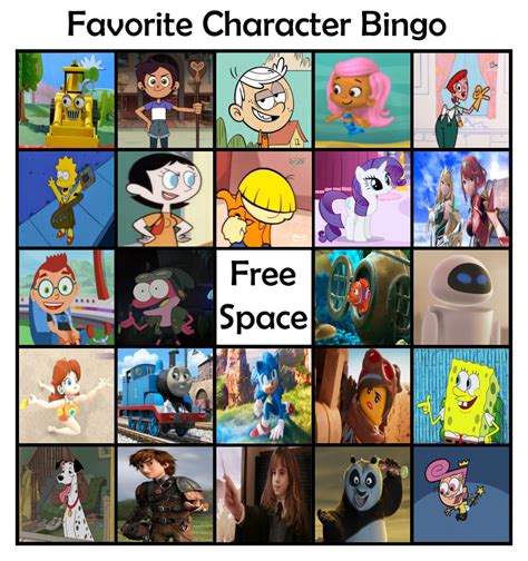 Favorite Character Bingo Volume 5 by GeoNonnyJenny on DeviantArt