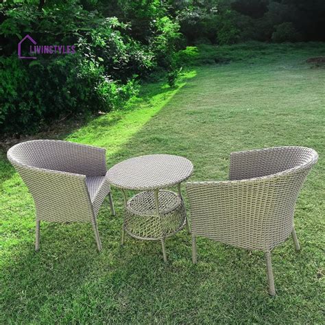 Buy Callan 2 Seater Wicker & Iron Outdoor Set Online in India at Best ...