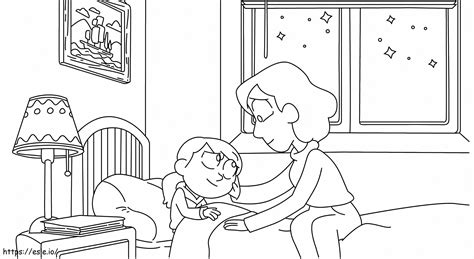 Hilda Go To Bed coloring page