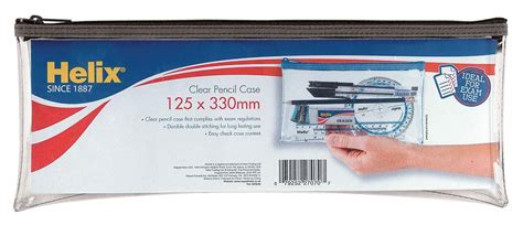 Helix Large Clear Zipper Case, Clear (27070) : Amazon.in: Office Products