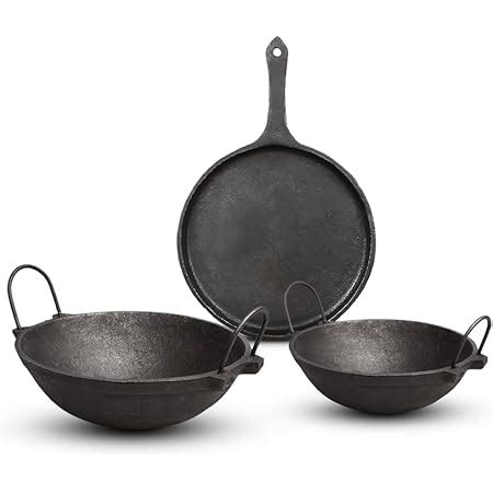 Buy The Indus Valley Super Smooth Cast Iron Cookware Set for Cooking ...