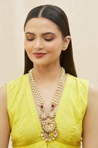 Buy Multi Color Pearls, Beads, Kundan Stones Mutli Beaded Pendant ...