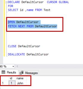 SQL Server Open Cursor 的图像结果