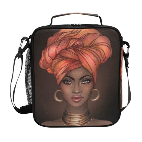 Buy Lunch Bag Insulated Boxes Cooler Lunch Handbags African American ...