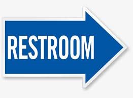 Restroom Right Arrow Sign Waterproof Sticker : Amazon.in: Office Products