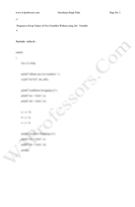 Image result for Write a Program to Swap Two Numbers with and without Using Tem Veriable