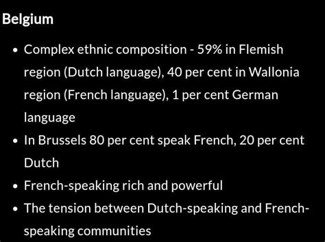 What were the ethnic struggles in Belgium? - EduRev Class 10 Question