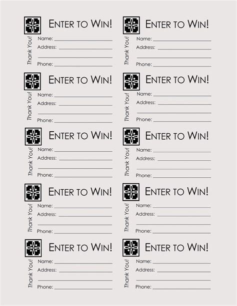 Raffle Ticket Template Printable - Printable Calendars AT A GLANCE