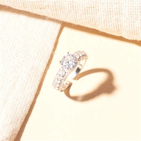 Silver Solitaire Majestic Sparkle Ring | Salty – Salty Accessories