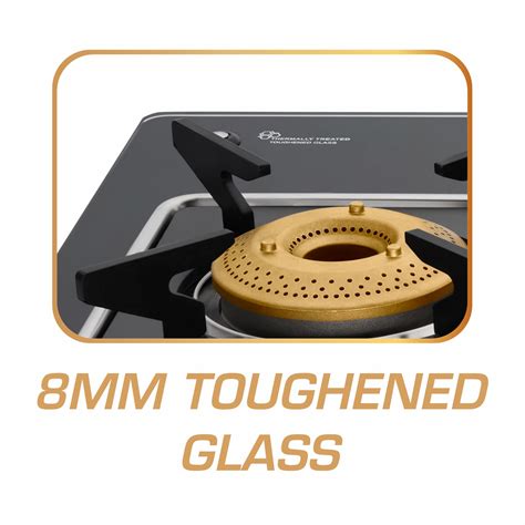 Buy Glass Air Gold 3 Burner Gas Stoves Online at Affordable Prices | Vidiem
