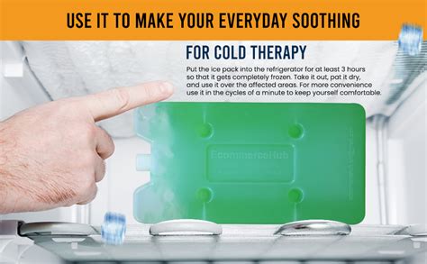 Buy EcommerceHub Ice Gel Pads Packs, Compact, HDPE Body,Space Saving ...