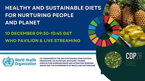 Healthy and sustainable diets for nurturing people and planet (COP28 ...