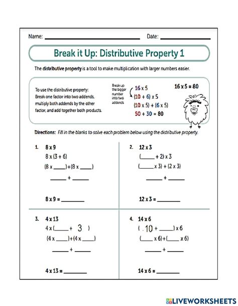 Image result for Multiply Using the Distributive Property PDF